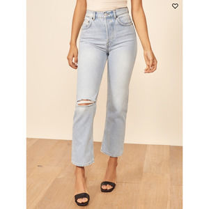 NWT Reformation Cynthia High Straight Crop Jeans
